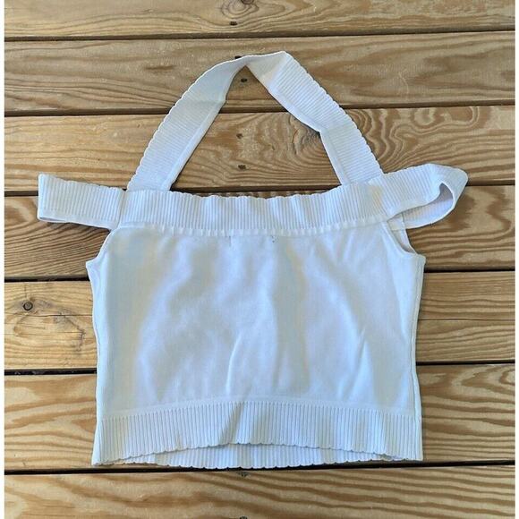 Marciano By Guess Sleeveless Crop Sweater Size Small Women’s White - Picture 2 of 7